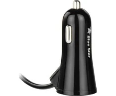 Partner Telecom Universalus automobilinis įkroviklis su USB Type - C laidu ir USB 3A Blue Star prievadu