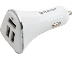 Platinet 3x USB-A 5,2 A įkroviklis (PLCR3W)