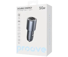 PROOVE Automobilinė įkroviklis Double Energy 50W (Type-C + Type-C) (Proove)