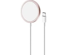 Puro Elektrik Puro magnetinė belaidė indukcinė įkrovimo stotis USB-C, suderinama su MagSafe, 1 m, rožinė