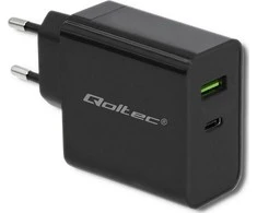 QOLTEC 51717 Įkroviklis 42W 5-20V 2.25-3A USB tipas C PD USB Juodas