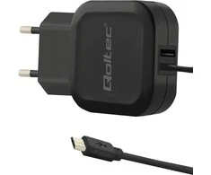 QOLTEC 50189 kintamosios srovės adapteris 17W 5V 3.4A USB + Micro USB