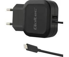 QOLTEC 50190 kintamosios srovės adapteris 17W 5V 3.4A USB+ USB C tipas