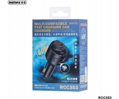 Įkroviklis Remax YATOY serijos automobilinis įkroviklis su kvapu 60W PD QC RCC353 1xUSB +1xUSB-C juodas