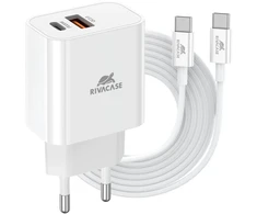 Įkroviklis RivaCase MOBILE CHARGER WALL/Baltas PS4102 WD4 RIVACASE