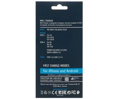 Įkroviklis RivaCase MOBILE CHARGER WALL/Baltas PS4102 WD4 RIVACASE