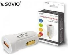 Aut.įkrov.Savio SA-05 Baltas 1xUSB