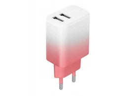 Telforceone Setty charger 2x USB 18W LSIG-AA-20 baltas-pink gradient