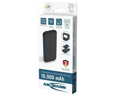 Ansmann PB212W išorinė baterija su saulės baterija ir 3W LED 10 000 mAh
