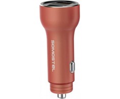 Somostel 30W 2x USB raudona + kabelis Typ-C