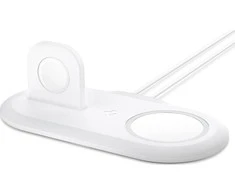 Laikiklis-stovas SPIGEN MAG FIT DUO MagSafe/Watch baltas