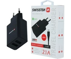 Swissten įkroviklis 2x USB-A 2.1 A (22054000)