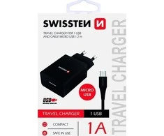 Įkroviklis Swissten 1x USB-A 1 A (22062000)