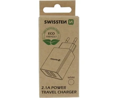 Įkroviklis Swissten smart IC Podróżna 2 2,1 A Baltas (22034000ECO)