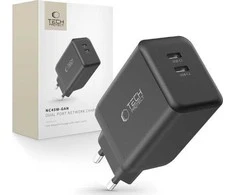 Tech-Protect NC45W-GAN 2-PORT PD45W sieninis įkroviklis - juodas