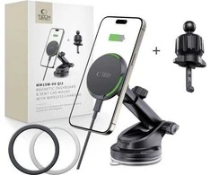 Tech-Protect MM15W-V7 QI2 Car Holder with Inductive Charger – Juodas