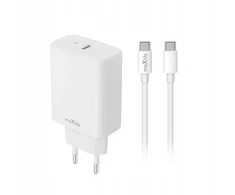 Telforceone Maxlife MXTC-10-30C PD QC įkroviklis 1x USB-C 30W baltas + USB-C - USB-C laidas 60W
