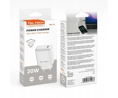 Teltech Įkroviklis jungiama į tinklą TYP-C 30W balta TCH-04