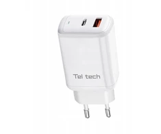 Įkroviklis Teltech Teltech kroviklis jungiama į tinklą GaN USB / Typ-C 65W białyTCH-05