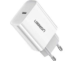 UGREEN CD137, 20W PD 3.0 USB-C sieninis įkroviklis (baltas)