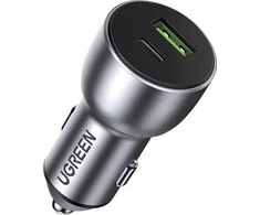 Automobilinis įkroviklis Ugreen CD213 USB-C/USB-A 36W pilkas
