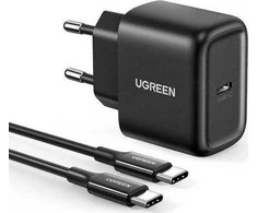 Įkroviklis Ugreen CD250 USB-C 25W + USB-C laidas, 2m