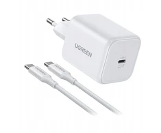 Įkroviklis Ugreen Įkroviklis jungiama į tinklą Ugreen X524 USB-C, GaN, 45W + kabelis 1m (balta)