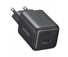 Įkroviklis Ugreen Įkroviklis jungiama į tinklą Ugreen X514 USB + USB-C, GaN, 20W (juoda)