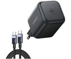 Įkroviklis Ugreen Įkroviklis jungiama į tinklą UGREEN X524, 45W, USB-C GaN (juoda) + kabelis 1m
