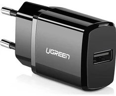 UGREEN ED011 USB 2.1A maitinimo šaltinis kroviklis juodas