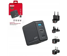 Unitek Kelioninis įkroviklis su hubu GaN 3-in-1 | 65W | 4K@60Hz | USB-A | HDMI | USB-C