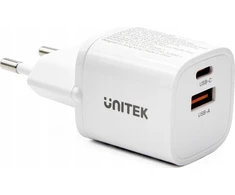 Unitek 1x USB-A 1x USB-C QC 33W balta