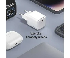 USAMS įkroviklis 1xUSB-C PD30W 3A (tik antgalis) PD3.0 greito įkrovimo violetinė X-ron serijos CC186