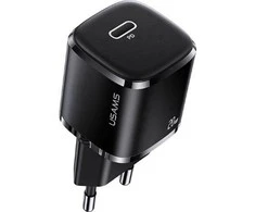 USAMS TRAVEL CHARGER 1XUSB-C T36 MINI 20W Juodas