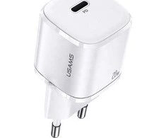 USAMS Tinklo įkroviklis 1xUSB-C T36 mini 20W (only head) PD3.0 Fast Charging baltos spalvos CC124TC02 (US-CC124)