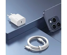 USAMS Laidinis įkroviklis 1xUSB-C T65 PD20W (only head) PD Fast Charging baltos spalvos CC226TC01 (US-CC226)
