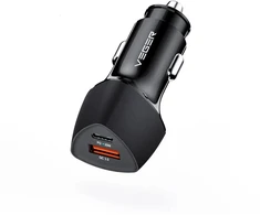 Įkroviklis Usams Veger CC50 Rigorous PD38W (1A1C) automobilinis įkroviklis Juodas
