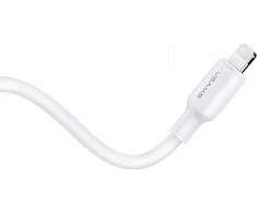 USAMS įkroviklis 1xUSB-C PD20WPD3.0 greito įkrovimo US-CC183 + USB-C/Lightning laidas US-SJ610 baltos spalvos