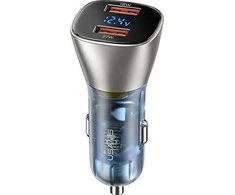 USAMS automobilinis įkroviklis C29 45W 2xUSB-A Fast Charge šviesiai auksinė/light auksinis CC154CC01(US-CC154)