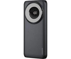 USAMS išorinė baterija PB62 10000mAh 20W QC3.0+PD magnetinis belaidis greito įkrovimo juodas 10KCD17101 (US-CD171)