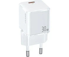 USAMS Tinklo įkroviklis 1xUSB-C T45 mini 30W (only head) PD3.0 Fast Charging baltos spalvos CC148TC02 (US-CC148)