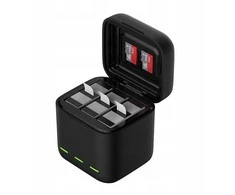 Three-channel battery charger for GoPro Hero 13 Juodas Telesin (S0-BCG-10-TGP)