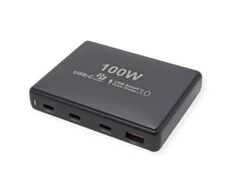 „Value USB GaN“ įkroviklis, 4 prievadai (3 x USB-C, 1 x USB-A), maks. 100 W (19.99.1098)