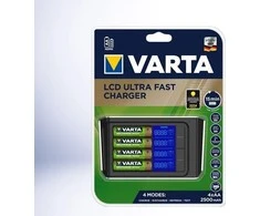 Varta LCD Ultra Fast Charger+ įsk. 4 Batt. 2100 mAh AA + 12V