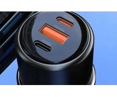 Vega ECOBOX įkroviklis AUTOMOBILINIS Įkroviklis USB+TYPE-C QC3.0+PD 160W Juodas>