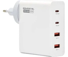 Įkroviklis Vega Įkroviklis SIECIOWA 130W GaN BALTA SOMOSTEL POWER DELIVERY Q24 2XPD + 2XUSB>