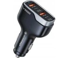 Car charger VEGER 2 x USB A + 2 x Typ C PD QC 3A 66W CC53-2A2C juodas