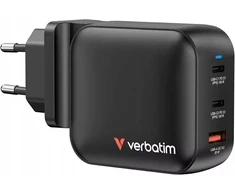 Įkroviklis Verbatim Mini GaN 100W 2xUSB-C PD/1x USB-A QC juoda (32230)
