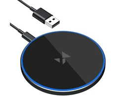 Wozinsky WLI-01Y 15W Qi indukcinis įkroviklis su USB-C laidu – juodas