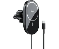 Automobilinis laikiklis-įkroviklis Hoco CA90 Magsafe Powerful magnetis, juodas